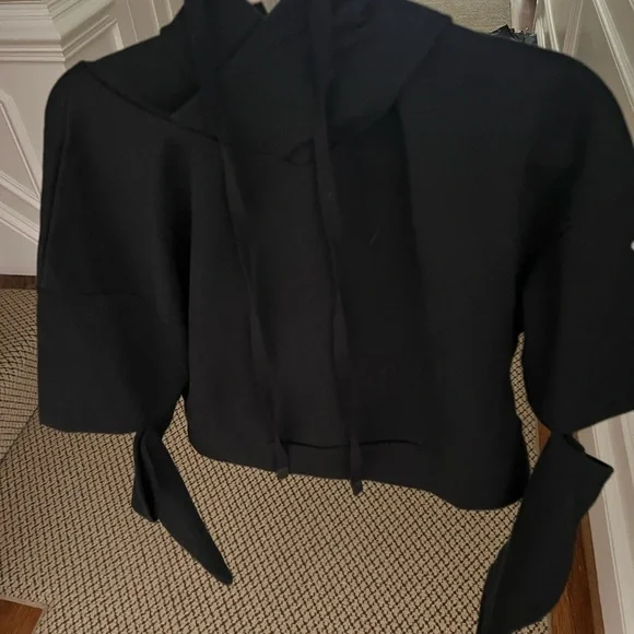 ALO Yoga Black Cropped Sweatshirt - Picture 4 of 5